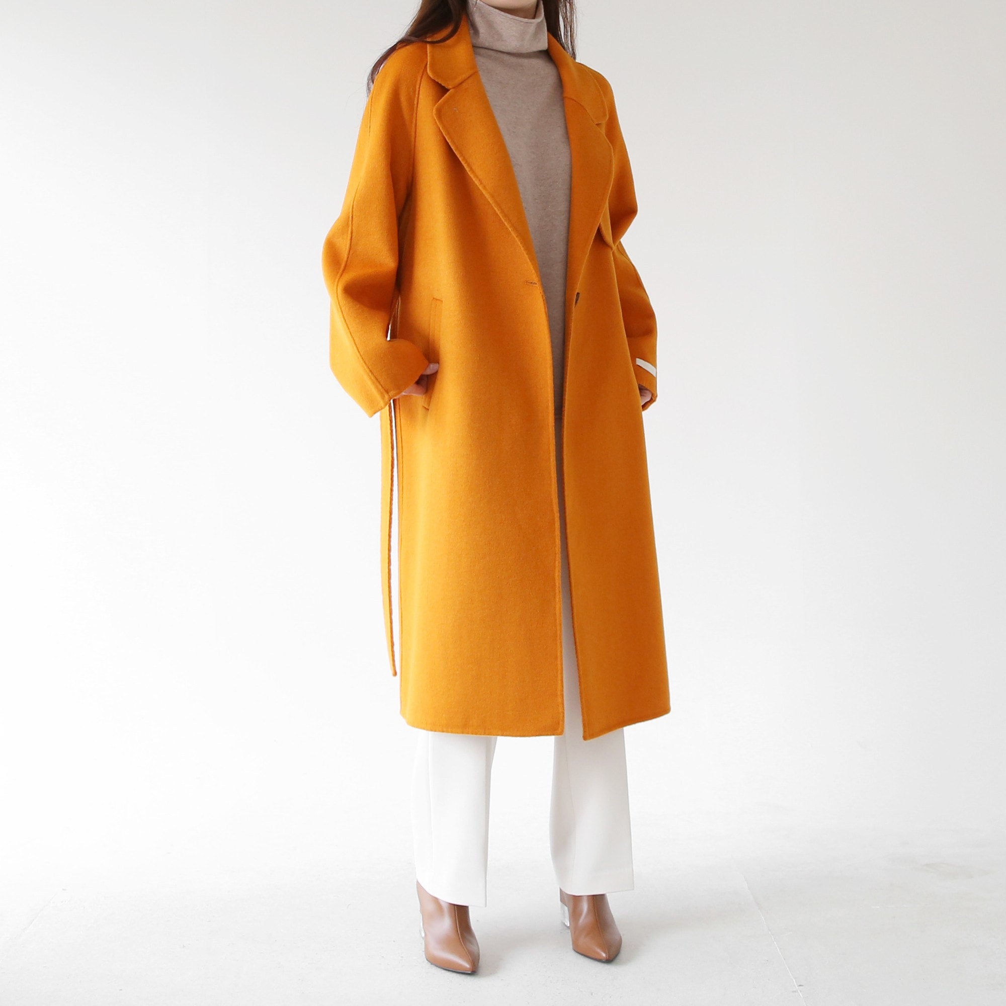 BELTED HANDMADE COAT